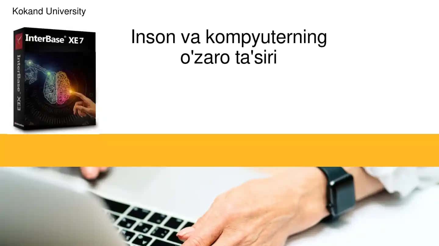 Inson va kompyuterning o'zaro ta'siri