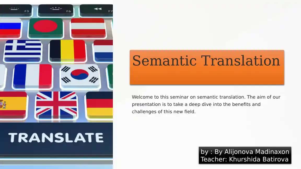 Semantic Translation