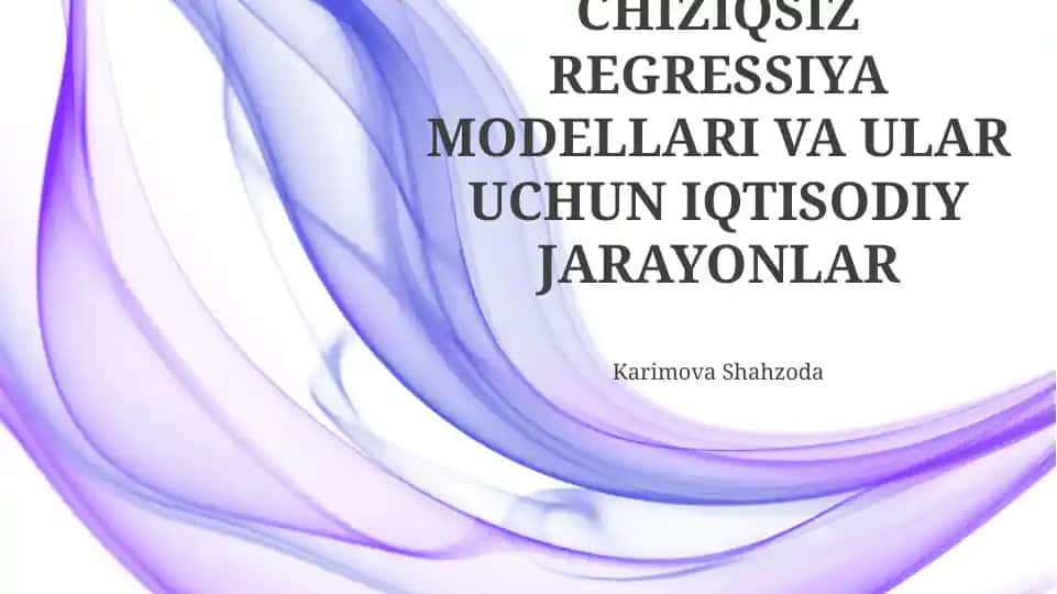 Noparametrik Regressiya Modellari