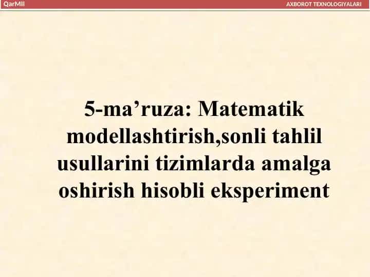MATLAB tizimi
