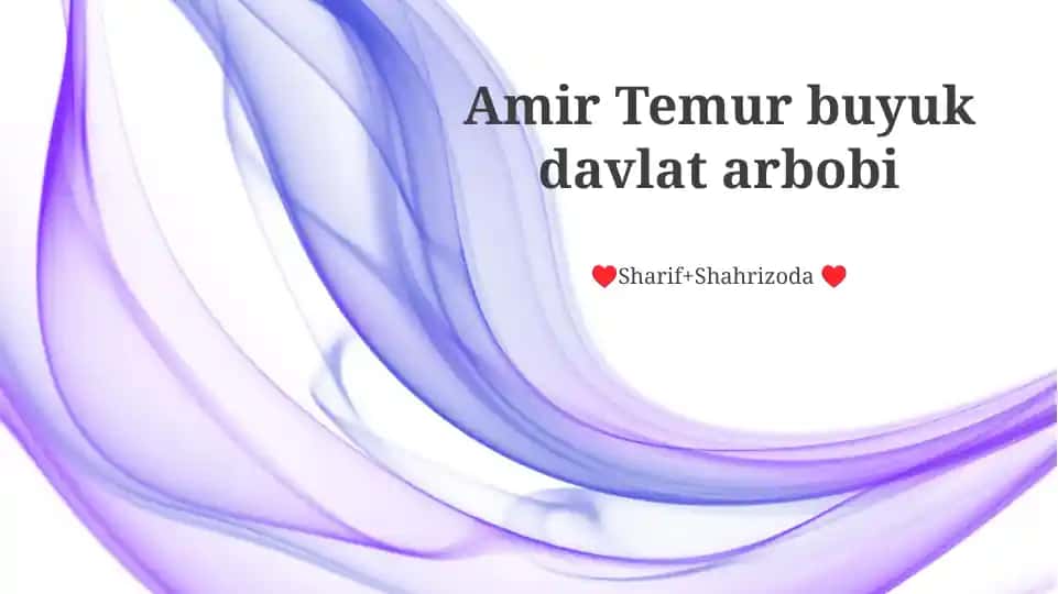 Amir Temur buyuk davlat arbobi