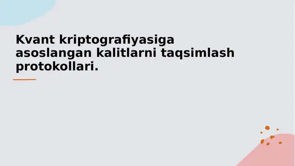 Kvant kriptografiyasi
