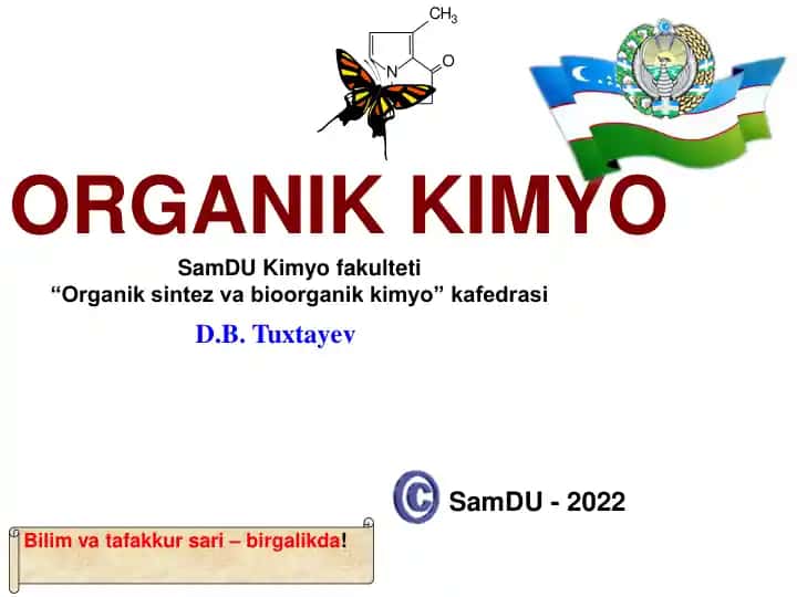 Organik sintez va bioorganik kimyo