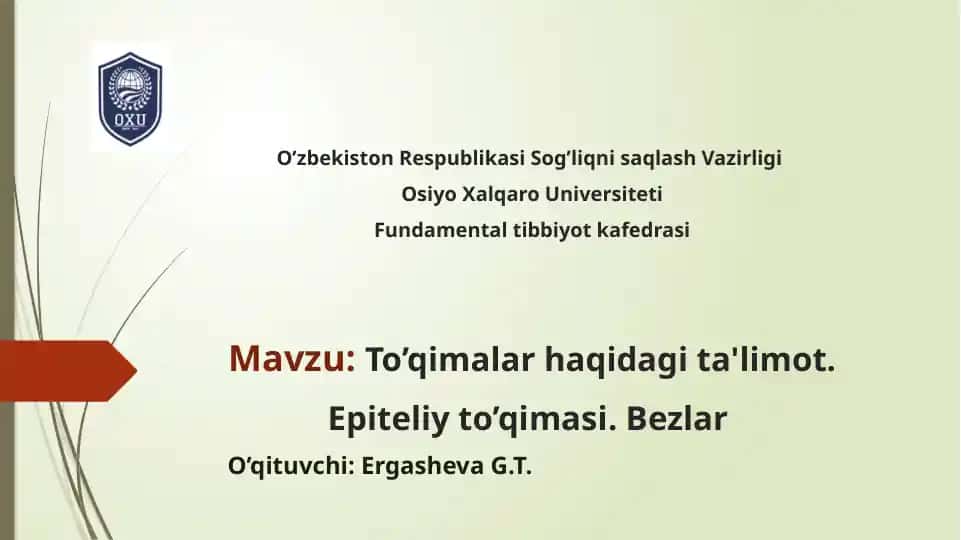 To’qimalar haqida ta'limot