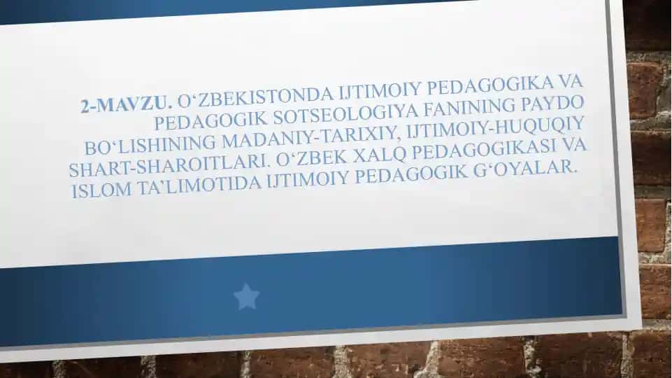 Ijtimoiy pedagogika va pedagogik sotseologiya
