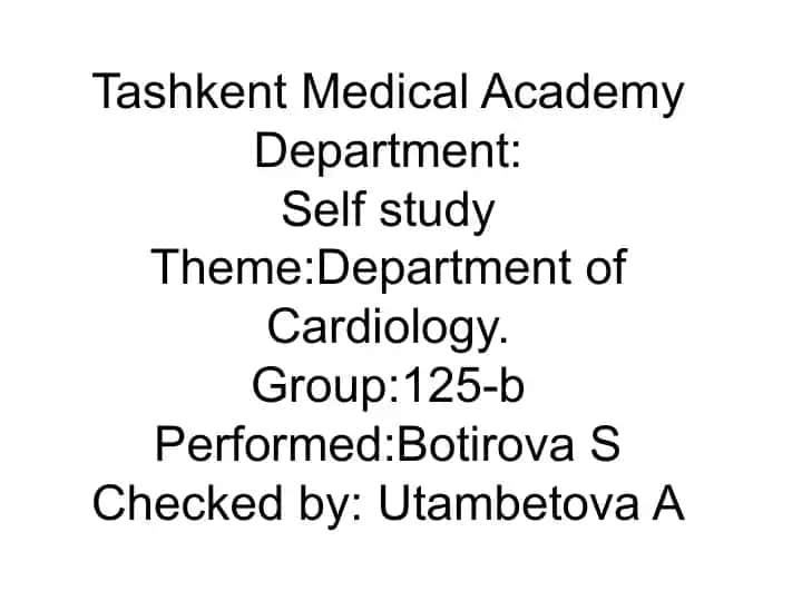 Tashkent Medical Academy