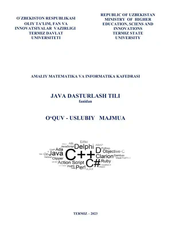 Java Dasturlash Tili