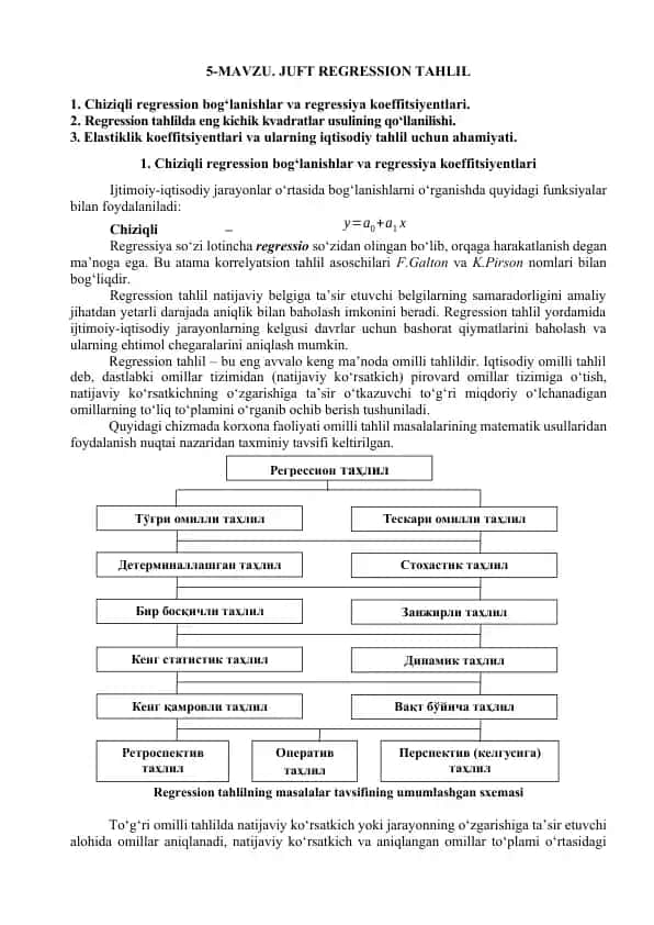 JUFT REGRESSION TAHLIL
