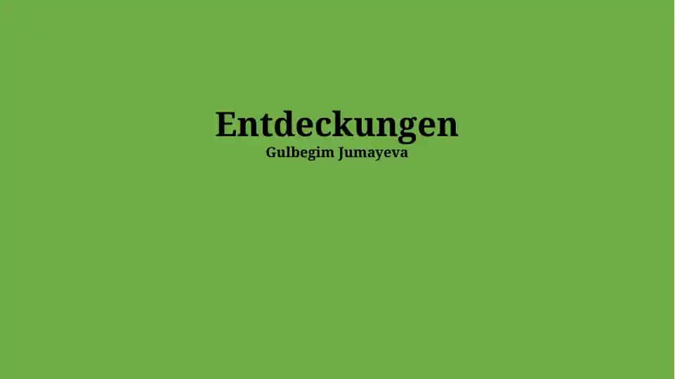 Entdeckungen