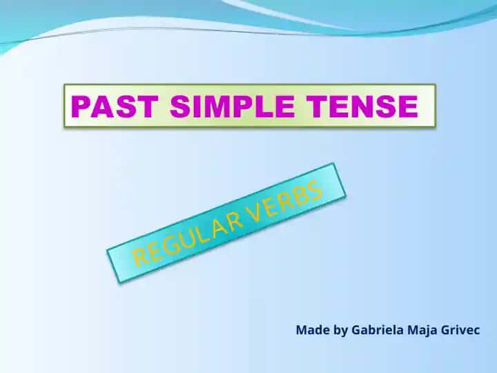 PAST SIMPLE TENSE