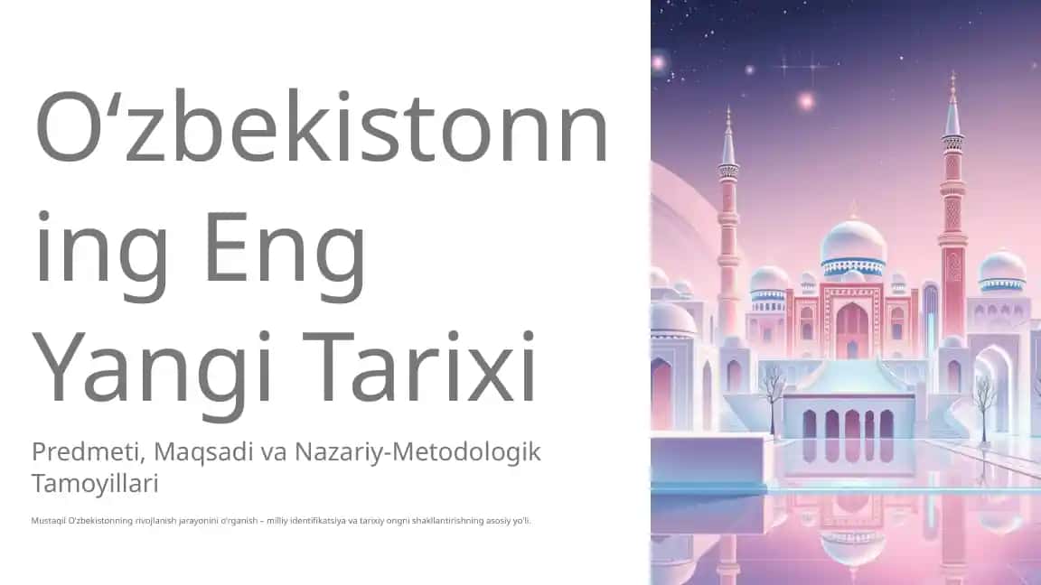 Oʻzbekistonning Eng Yangi Tarixi