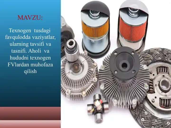 Texnogen tusdagi favqulodda vaziyatlar