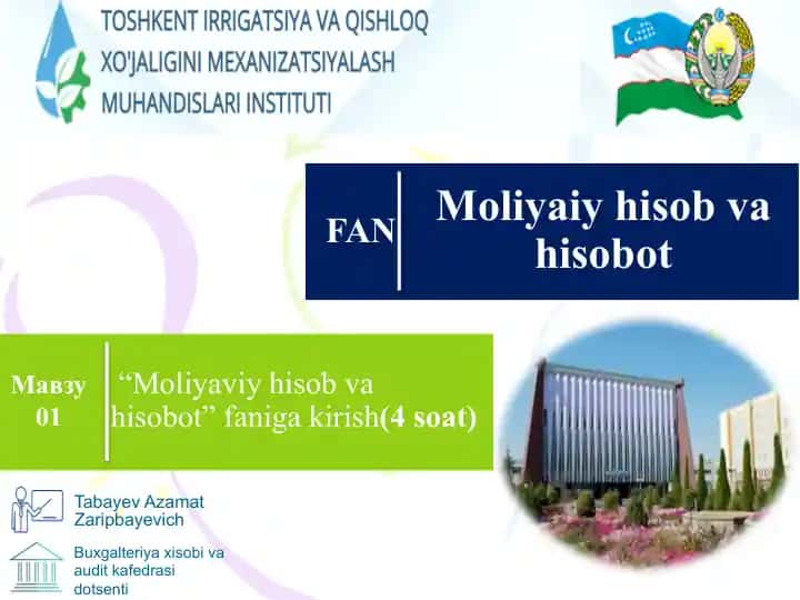 Moliyaviy hisob va hisobot