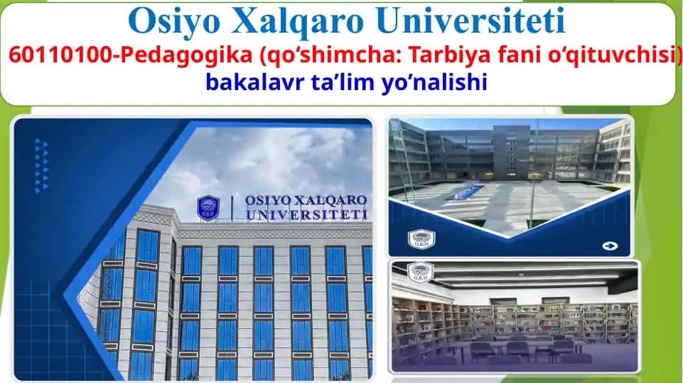 Pedagogika (qo‘shimcha:Tarbiyafanio‘qituvchisi) bakalavr ta’lim yo’nalishi