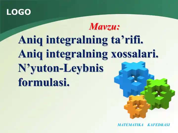 Matematik analizdan ma’ruzalar I