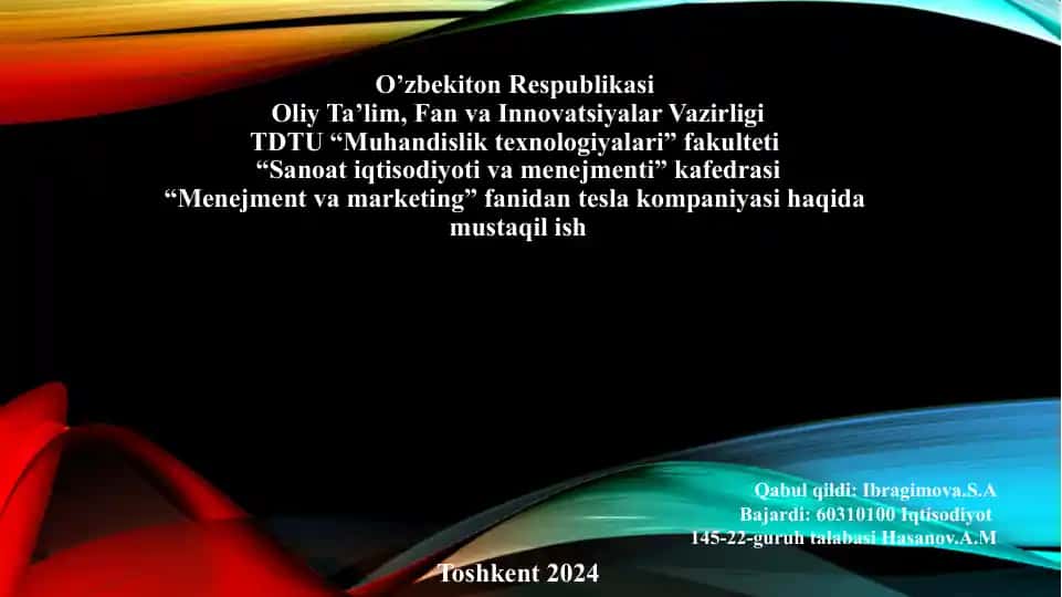 Teslakompaniyasi haqida ma'lumotlar