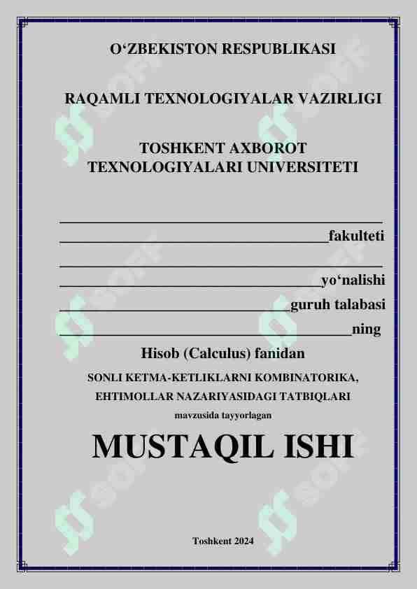 SONLI KETMA-KETLIKLARNI FIZIK JARAYONLARNI MODELLASHTIRISHDAGI QO‘LLANILISHI