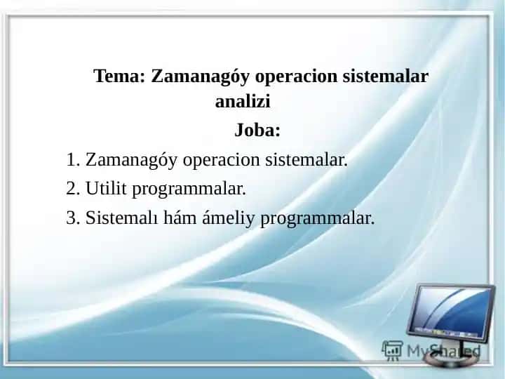Zamanagóy operatsion sistemalar analizi