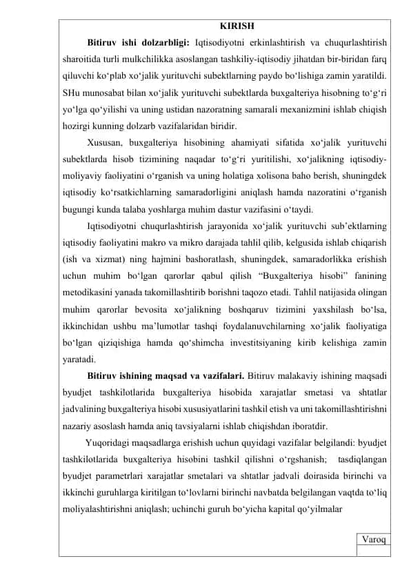 Buxgalteriya hisobi metodikasi