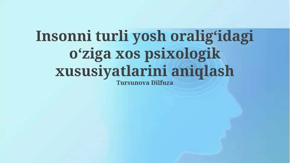 Turmush tarzi va uyqusizlikning yoshga bog'liqligi