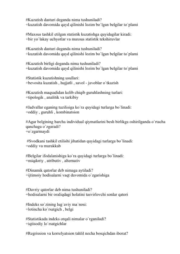 Statistik Kuzatish