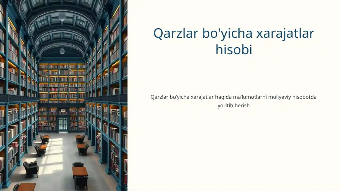 Qarzlar bo'yicha xarajatlar hisobi