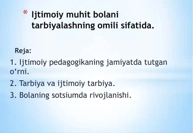 Ijtimoiy tarbiya tamoyillari