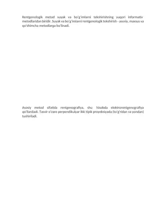 Rentgenologik metodlar