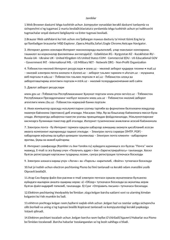 Web Browser dasturlari