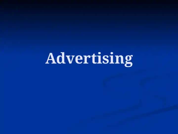 Advertising