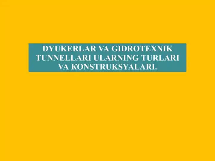 Gidrotexnika inshootlari