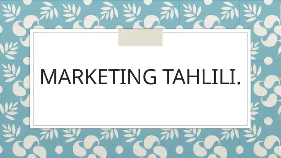 Marketing tahlili