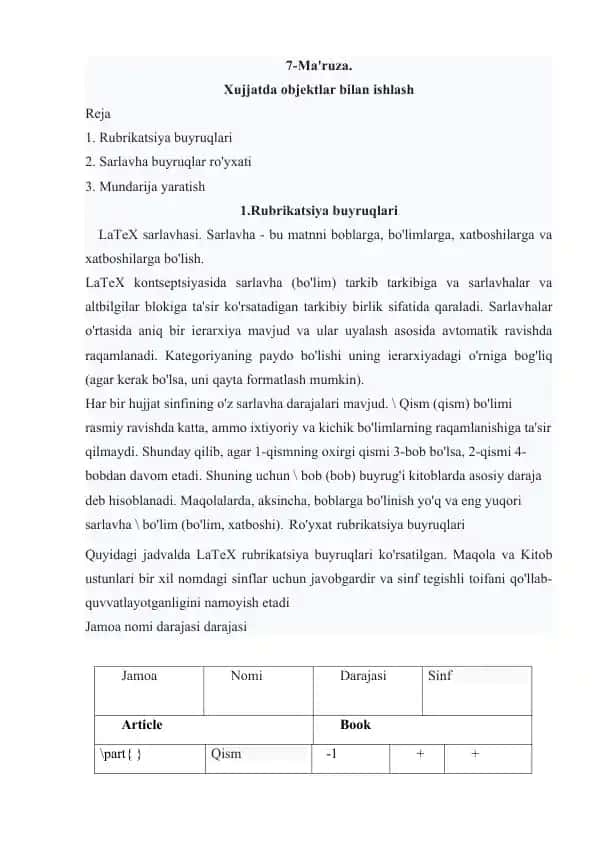LaTeX sarlavhasi