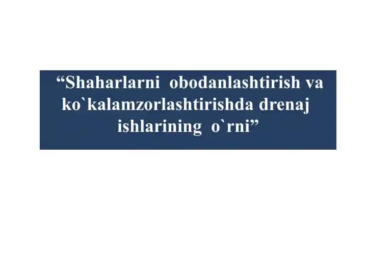 Drenaj Tizimlari