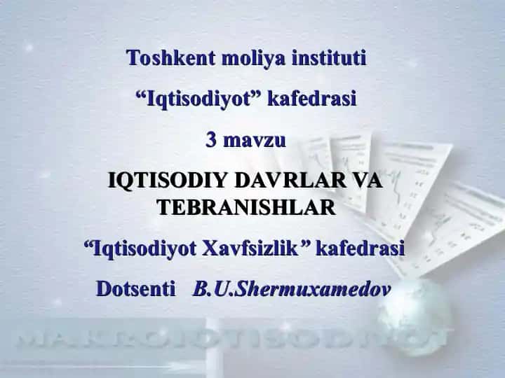 Iqtisodiy davrlar va tebranishlar
