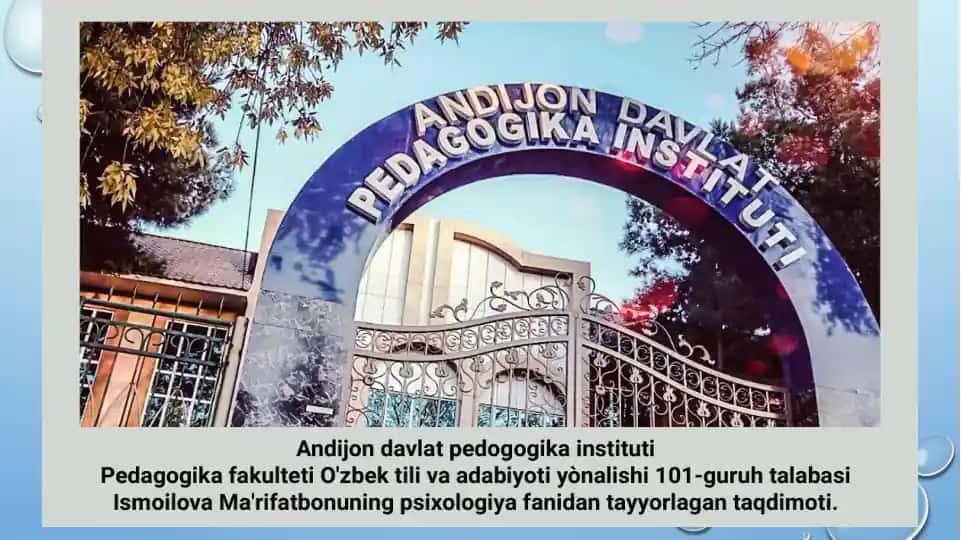 Ilk òspirinlik yoshi davrida psixik rivojlanish xususiyatlari