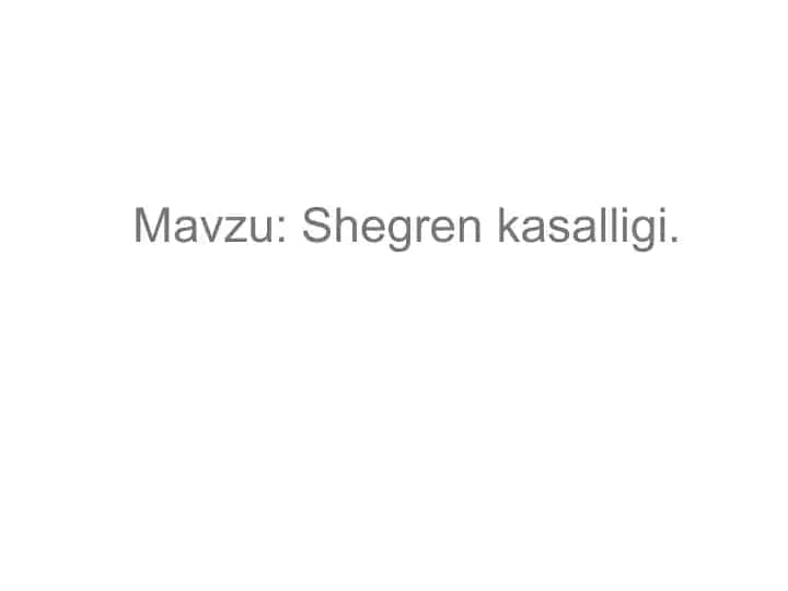 Shergen kasalligi