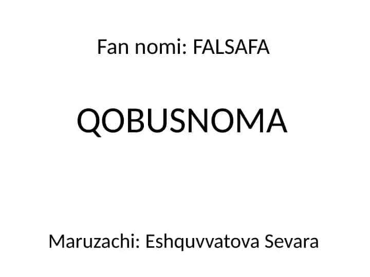 Qobusnoma