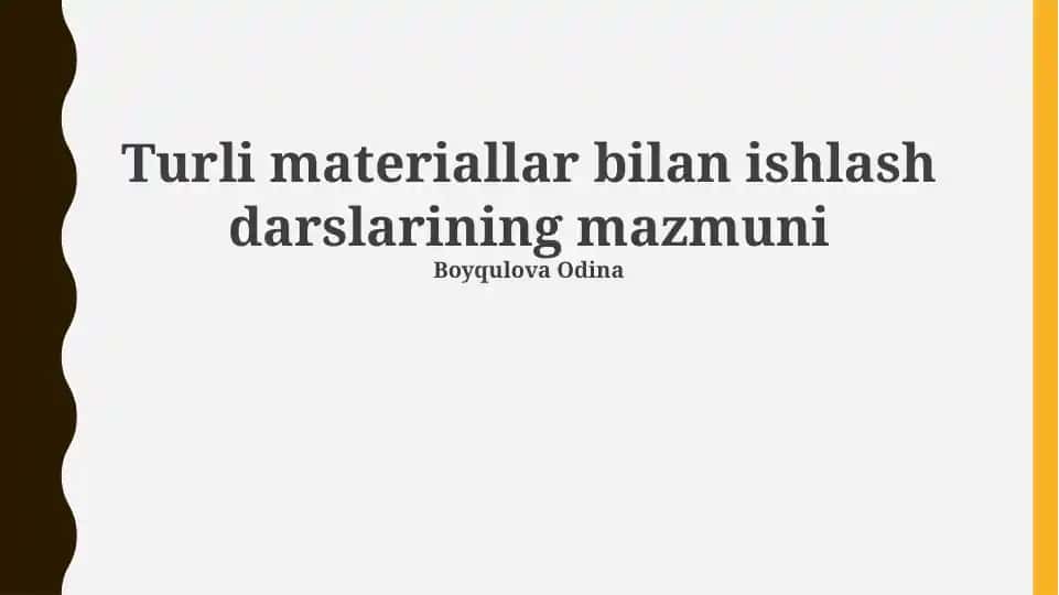 Xavfsizlik texnikasi va gigiyenasi
