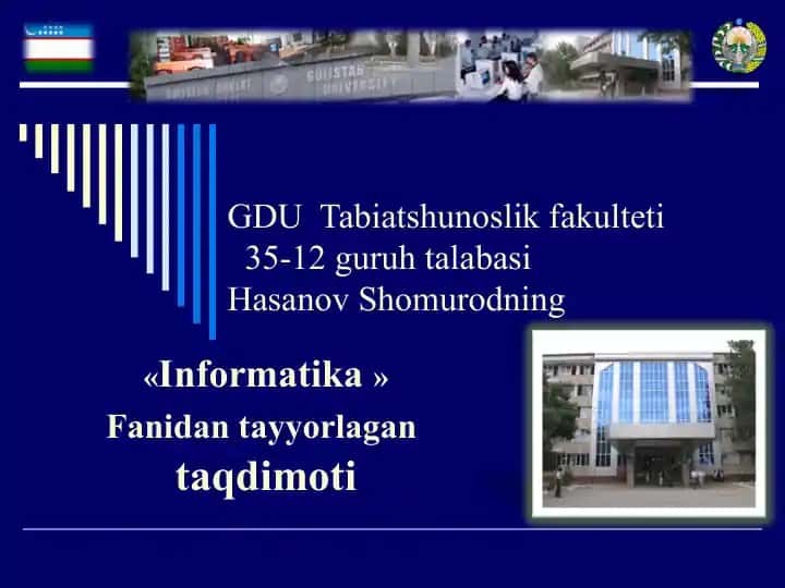 Informatika fanining vujudga kelishi tarixi va hozirgi kundagi o`rni