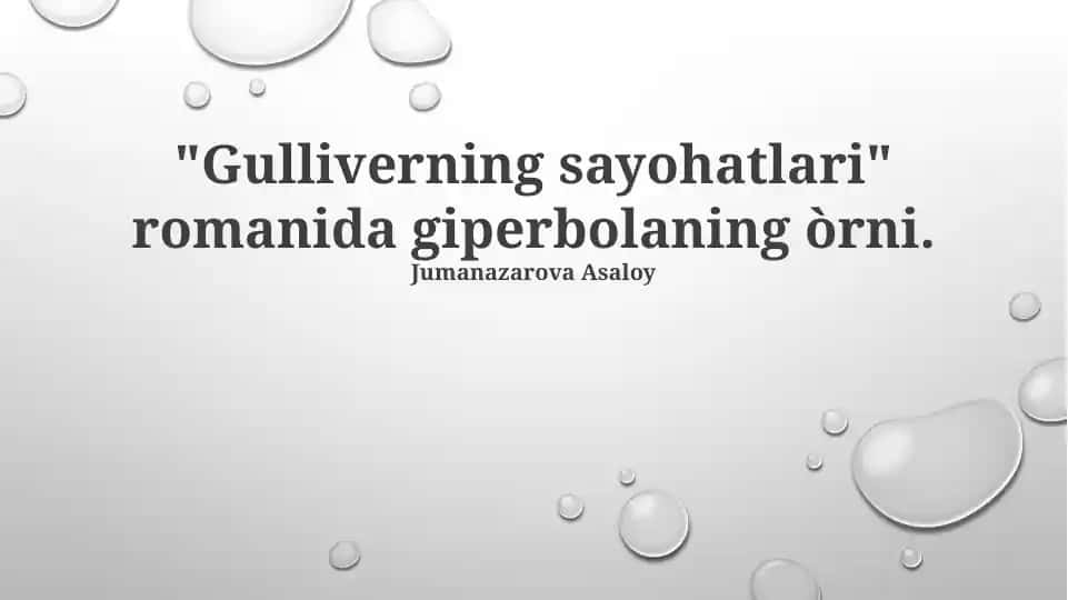 "Gullivers sayohatlari"
