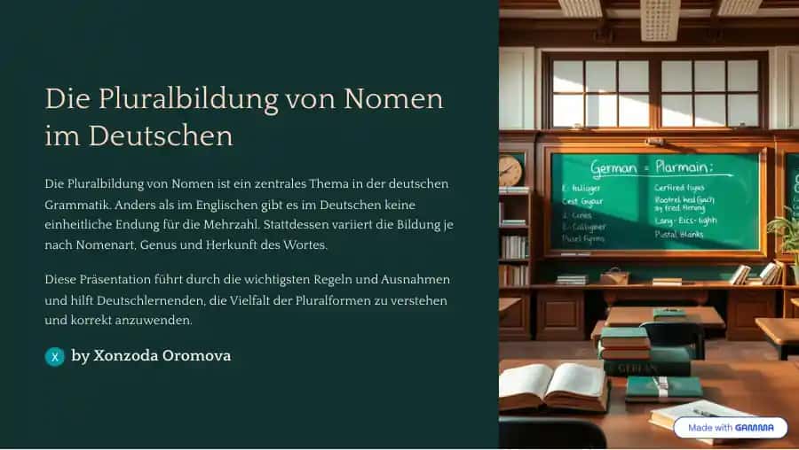 Nomen: Die Pluralbildung von Nomen im Deutschen