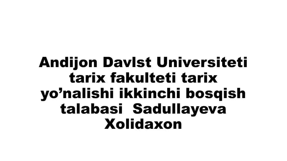 Metrologiya va Mustaqilishi