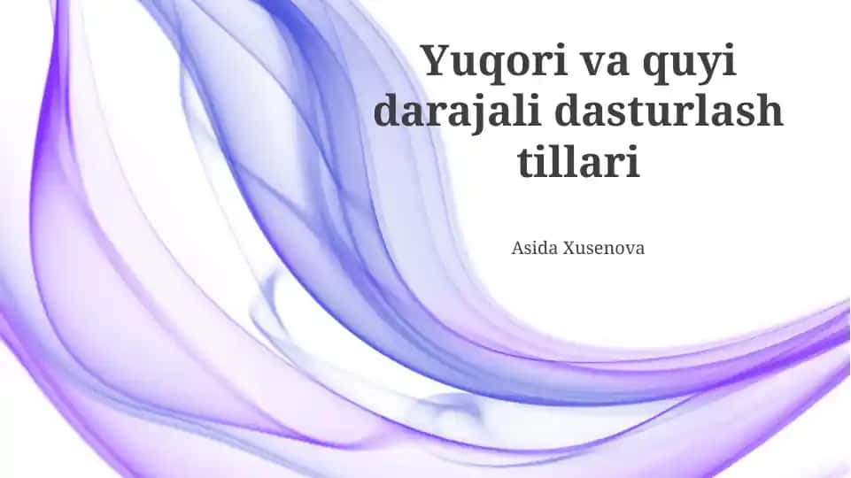 Dasturlash tillari