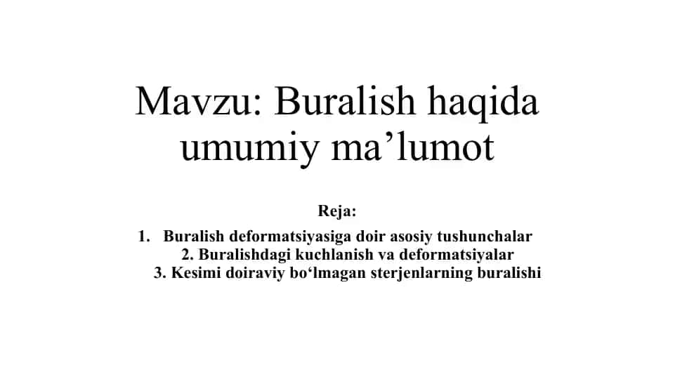 Buralish haqida umumiy ma’lumot