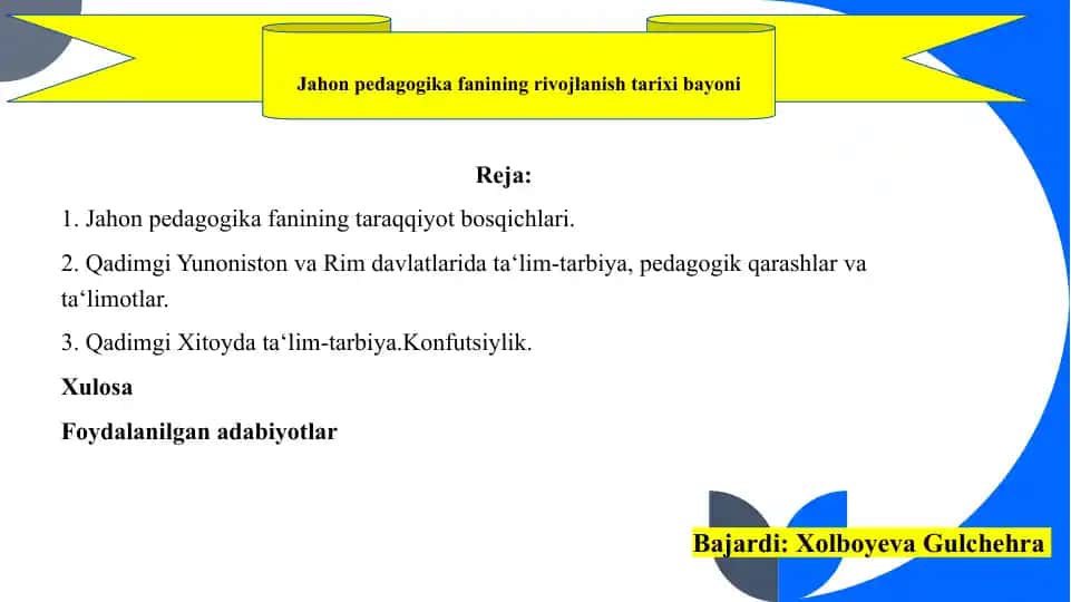 Jahon pedagogikasi