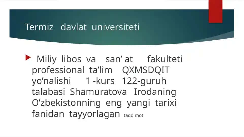 O'zbekistonda prezident institutining tashkil etilishi