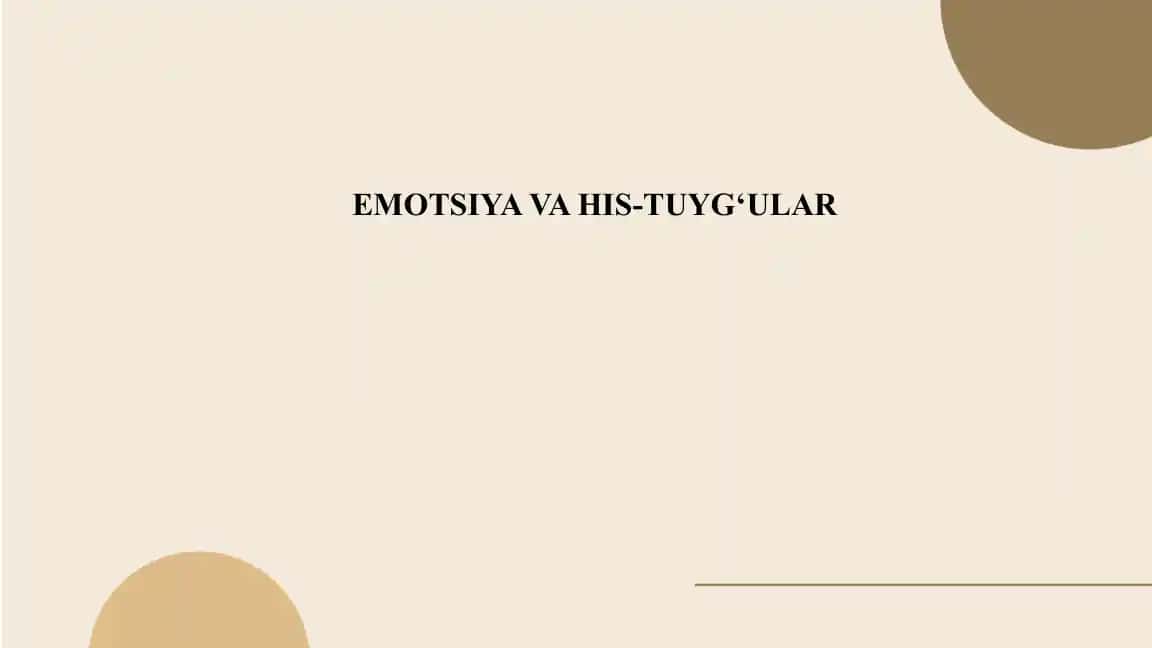 Emotsiya va his-tuygular