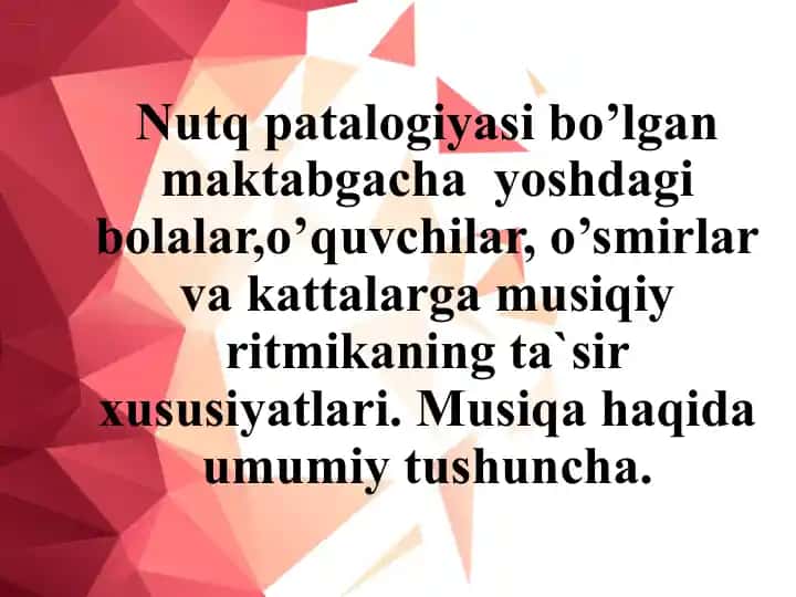 Musiqa va bolalar