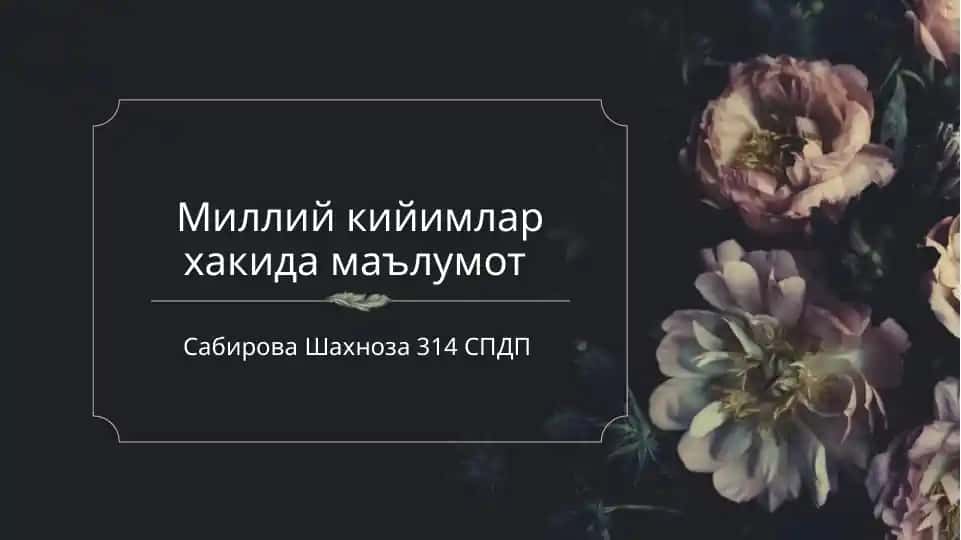 O'zbek milliy liboslari